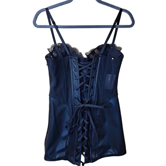 Savage X Fenty Black Caviar Renaissance Rose Corset Dress XL, NWOT - Picture 3 of 12